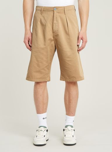 Pleated Chino Shorts
